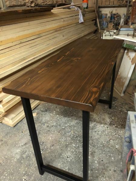 Kütük Ağaç Bar Masası Koyu Ceviz 60X150.cm