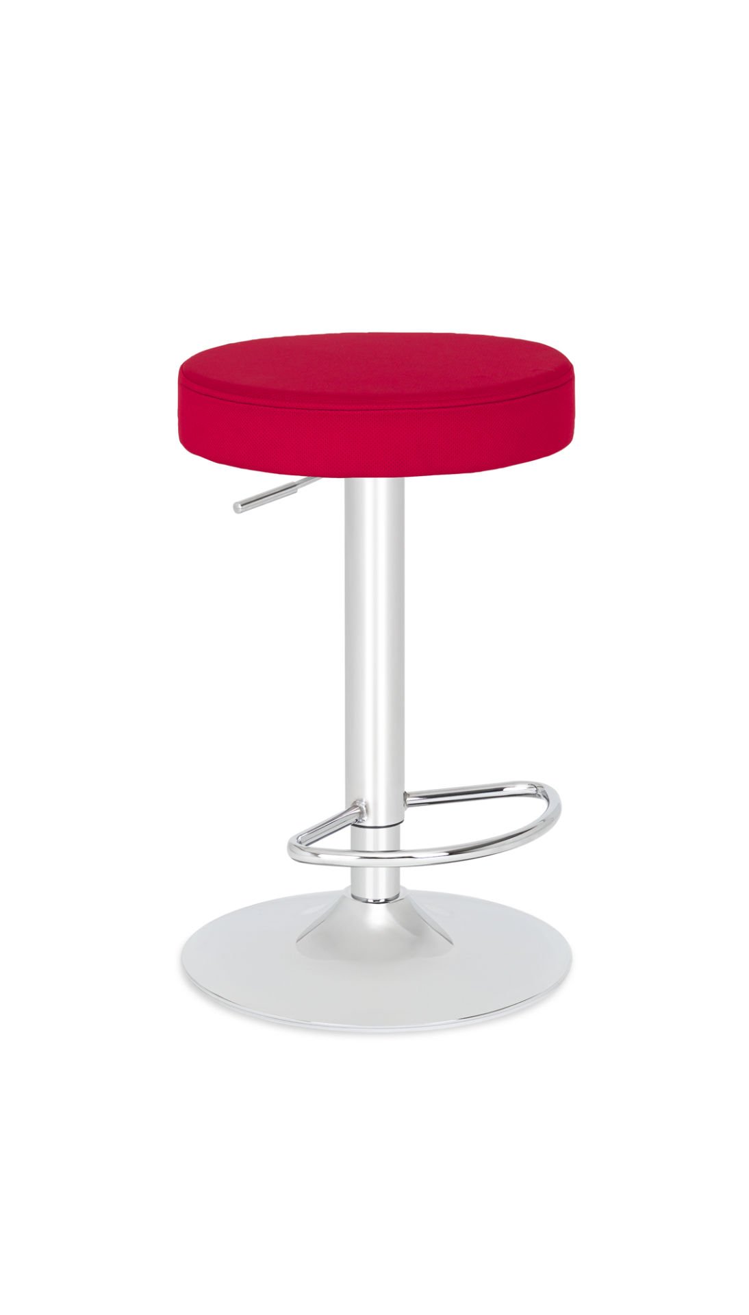 Bar Boy Yüksek Tabure Ayarlanabilir Şık ve Ergonomik Kırmızı Kumaş Bar Taburesi