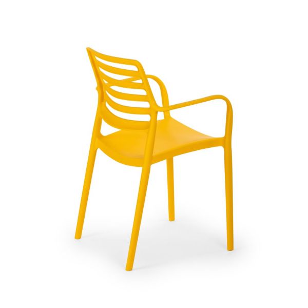 Bella kollu sarı bahçe sandalye modeli