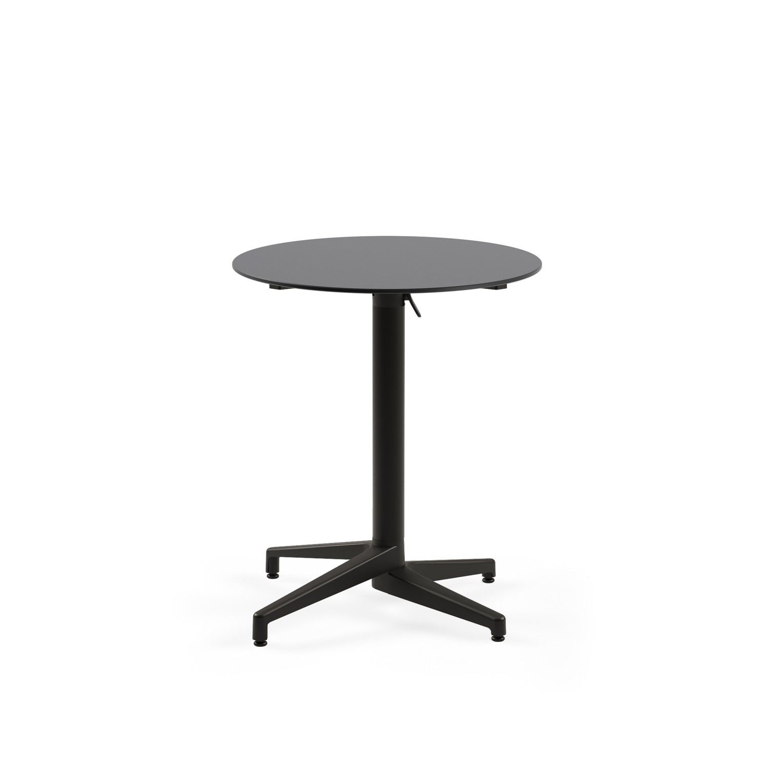 Compact Antrasit Katlanır Paslanmaz Bahçe Masası | 70 cm Yuvarlak, Dış Mekan Cafe ve Balkon Masası