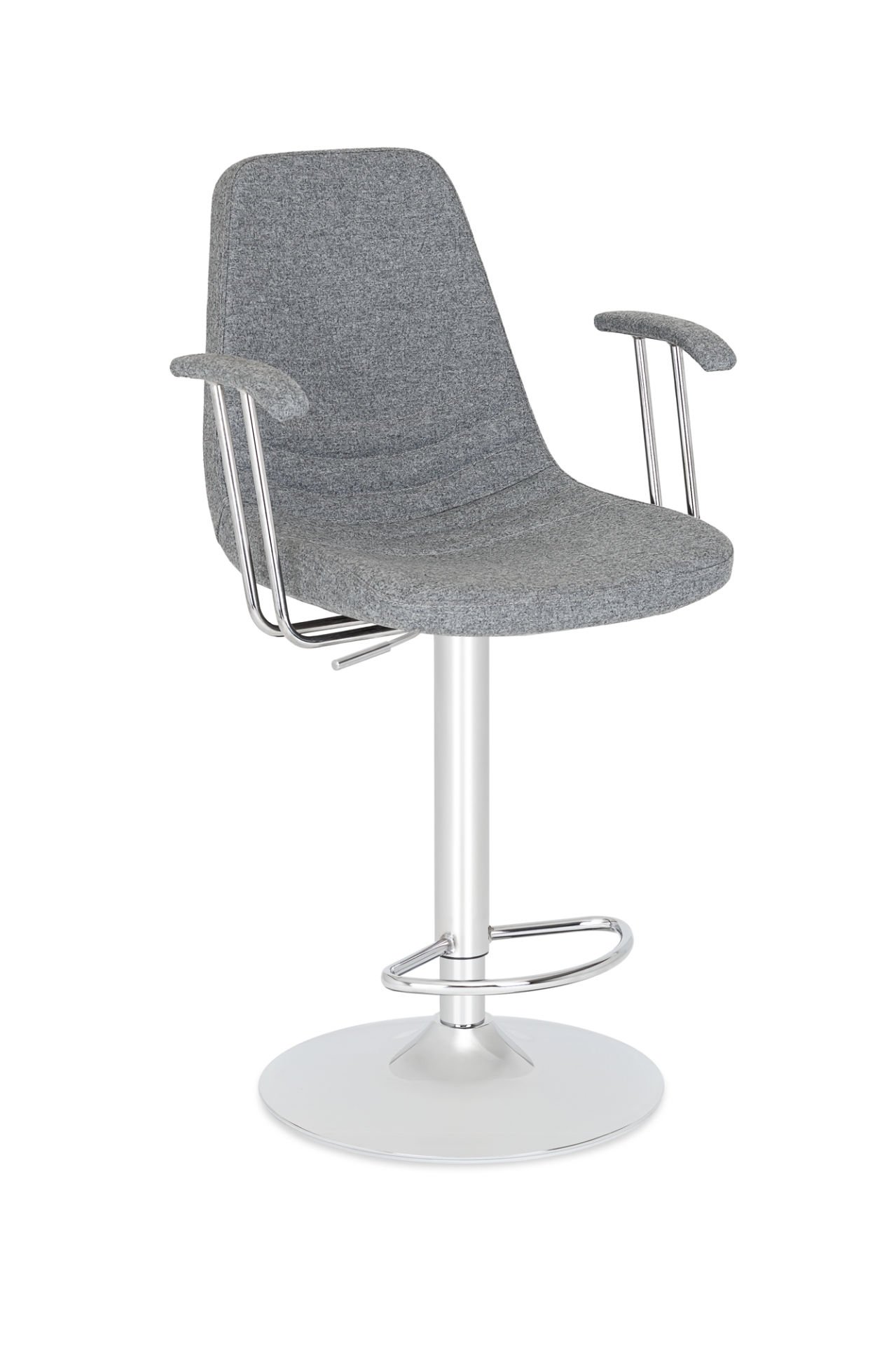 Parker Kollu Rahat Gri Bar Sandalye Yüksekliği Ayarlanabilir Ergonomik ve Şık Tasarım Mutfak Salon Cafe Restoran ve Otel İçin Bar Sandalyesi