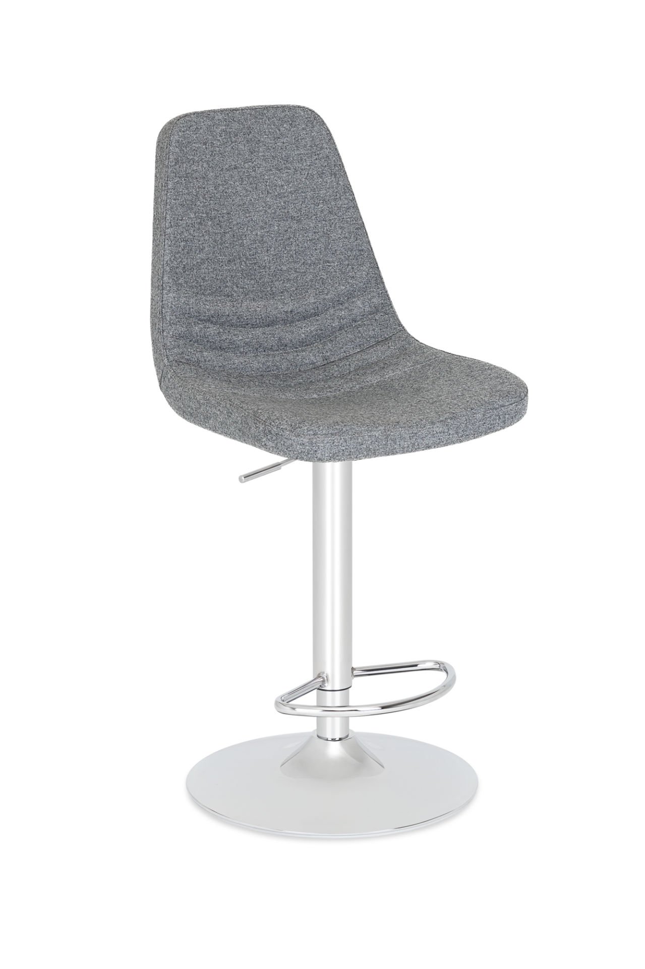 Ergonomik Parker Gri Bar Sandalyesi Yükseklik Ayarlı Metal Ayaklı Konforlu Bar Sandalyesi Mutfak Salon Cafe Restoran Otel için Şık Tasarım