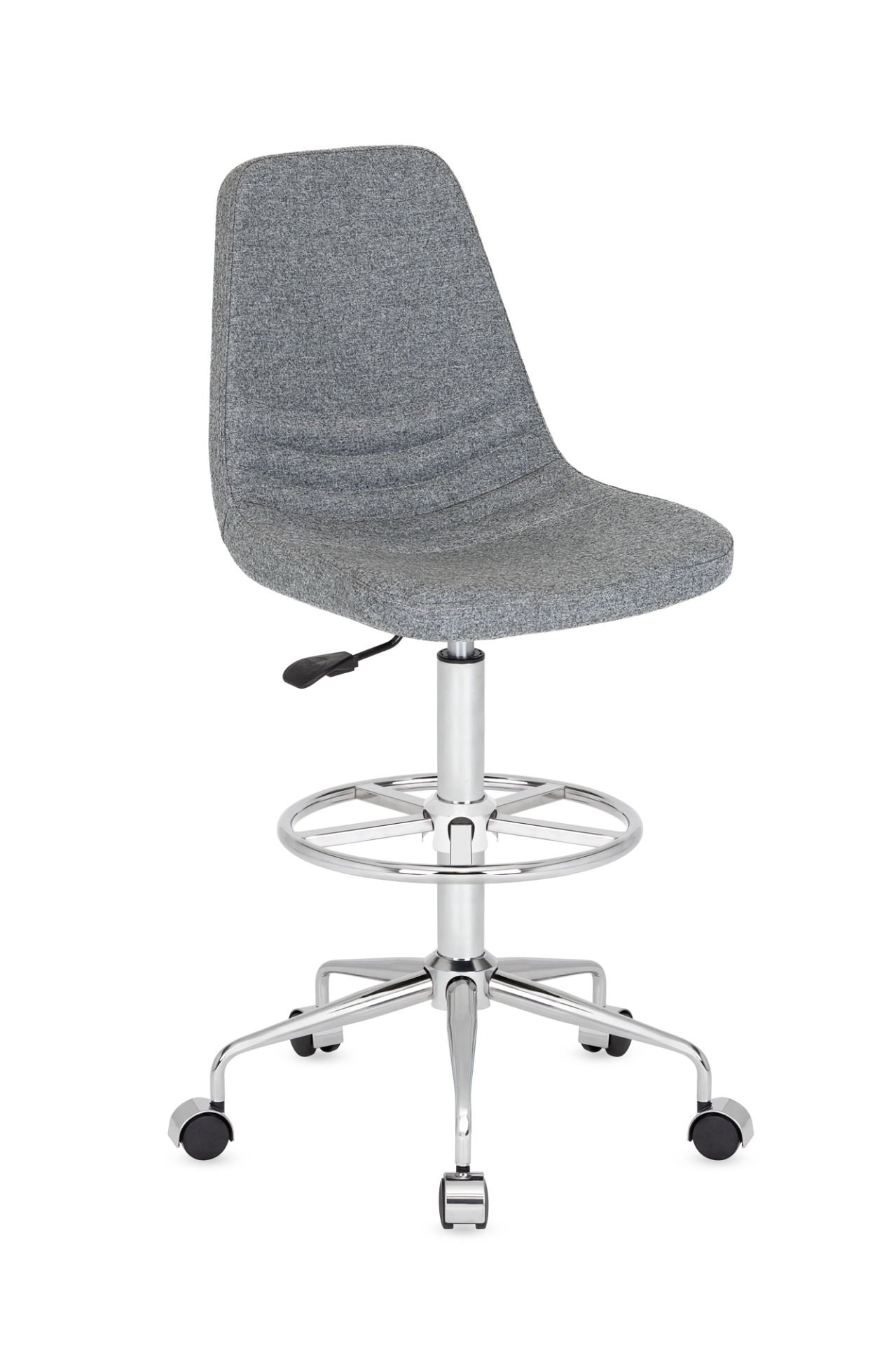Parker Rahat Grİ Tekerleklİ Bar Sandalyesi Yükseklik Ayarlı Ergonomik ve Şık Tasarım Ücretsiz Kargo