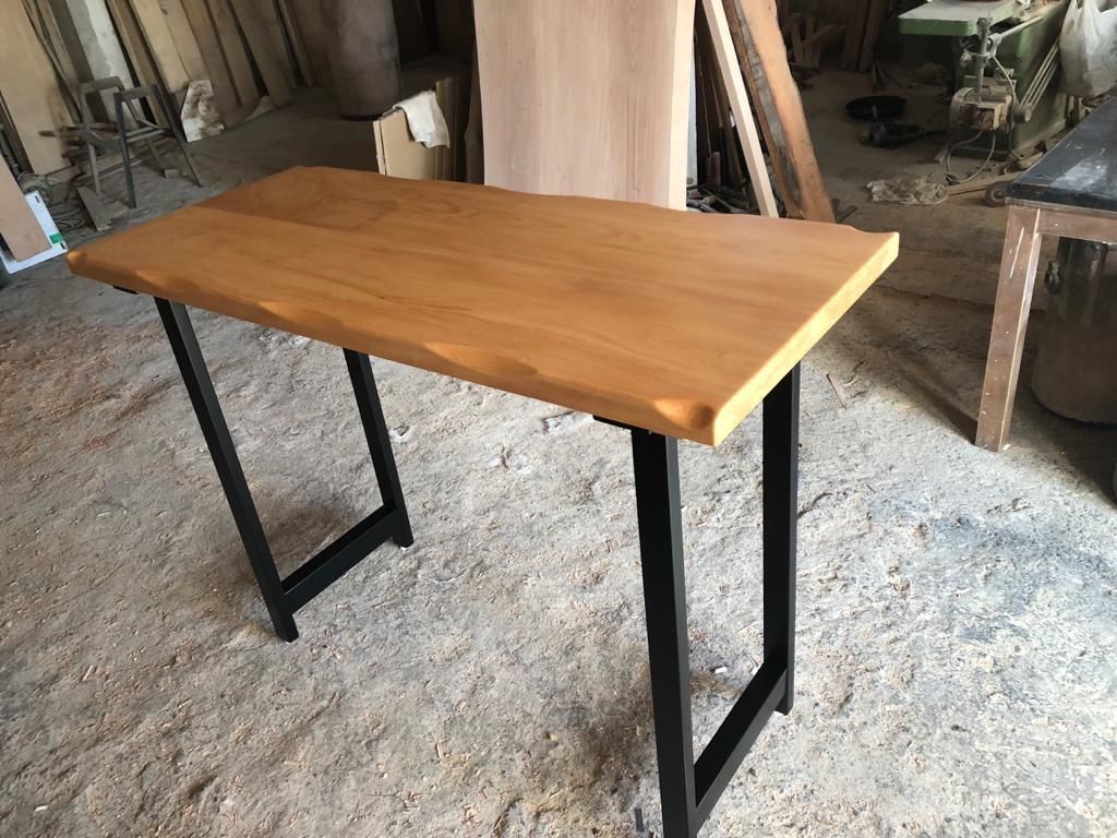 Naturel Kütük Ağaç Bar Masası 150x60