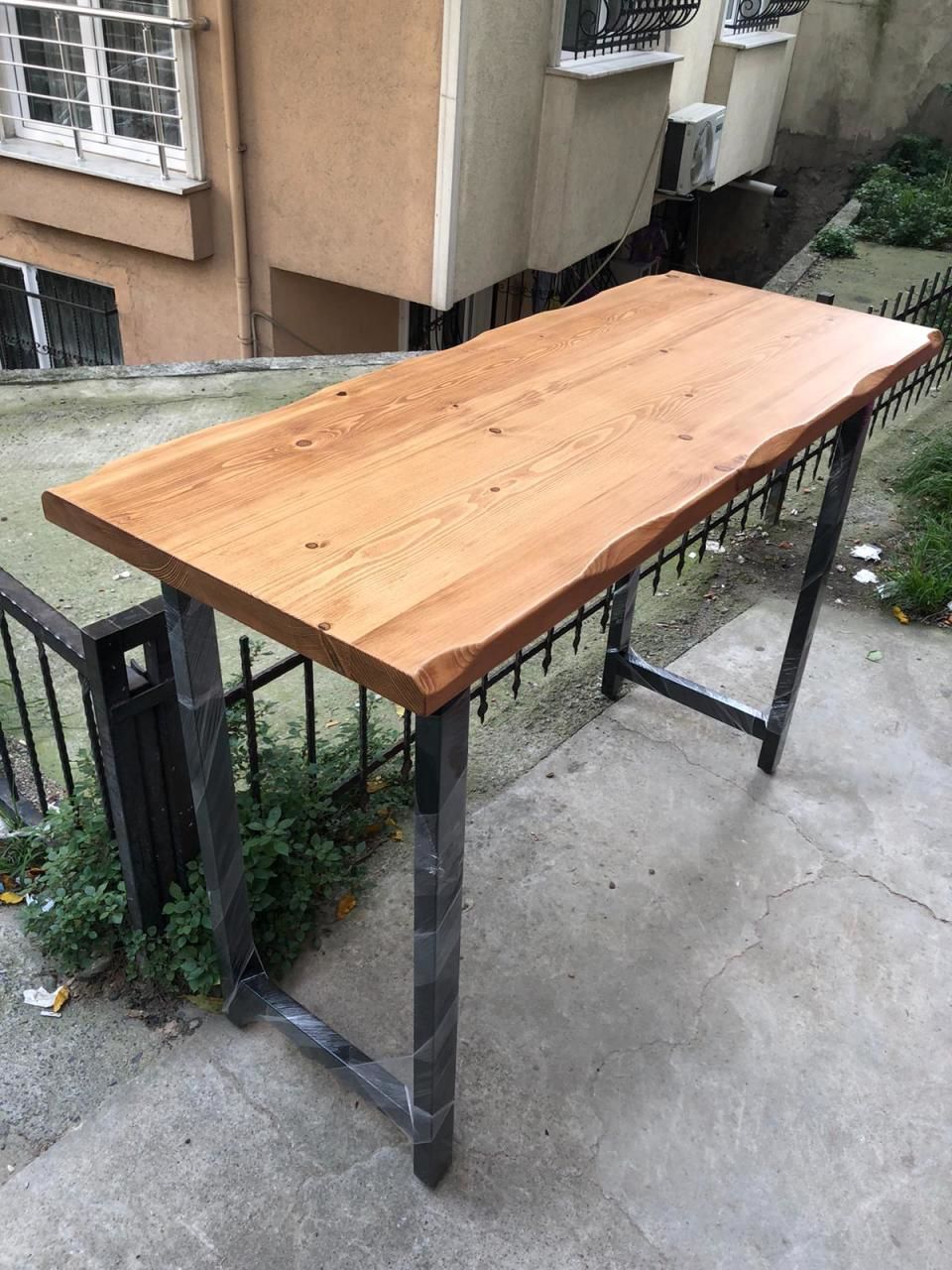 Kütük Ağaç Bar Masası 140x70