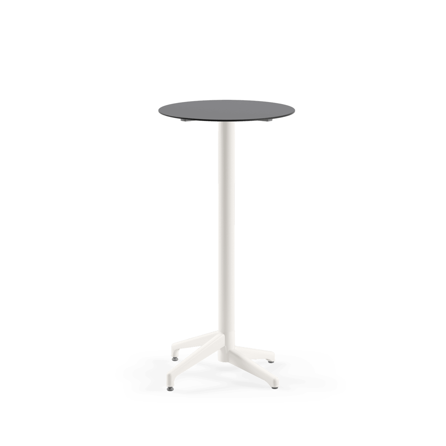Compact Paslanmaz Bistro Kokteyl Bahçe Bar Masası - Antrasit Gri, Yuvarlak 60 cm, Dış Mekan & İç Mekan Kullanımına Uygun