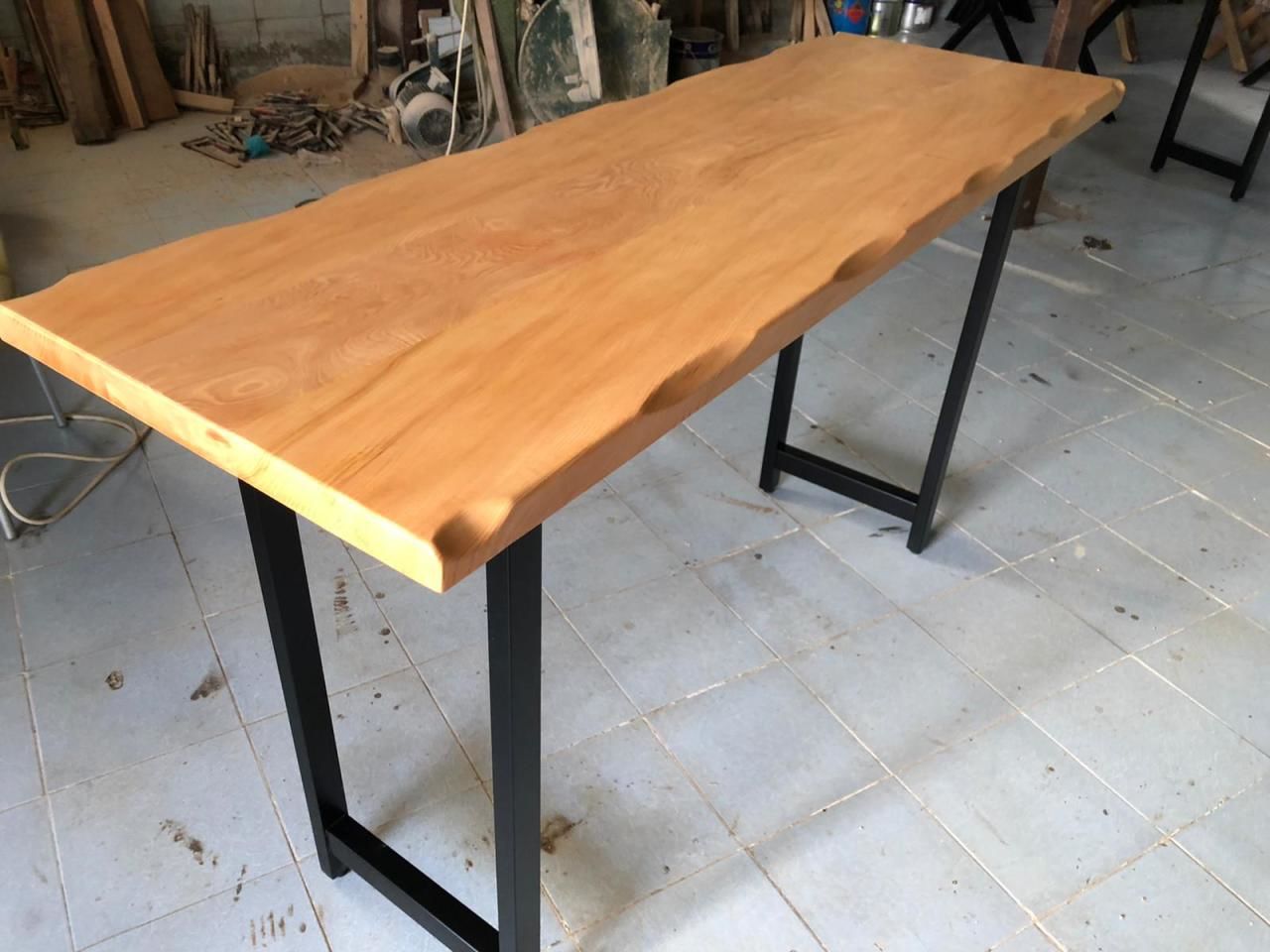 Naturel Kütük Bar Masası 200x60