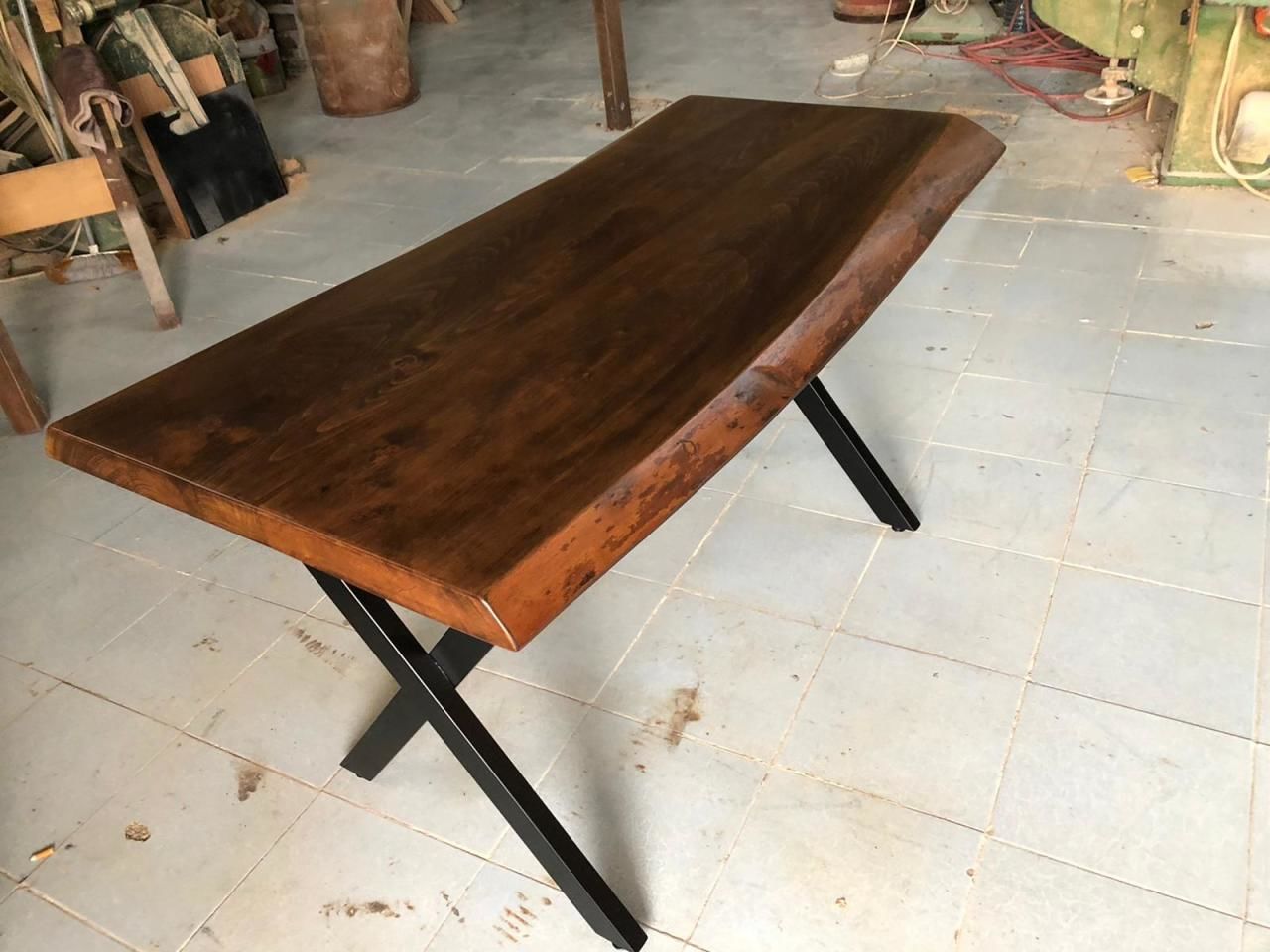 Kütük Ağaç Masa İmalatı 75x120.cm