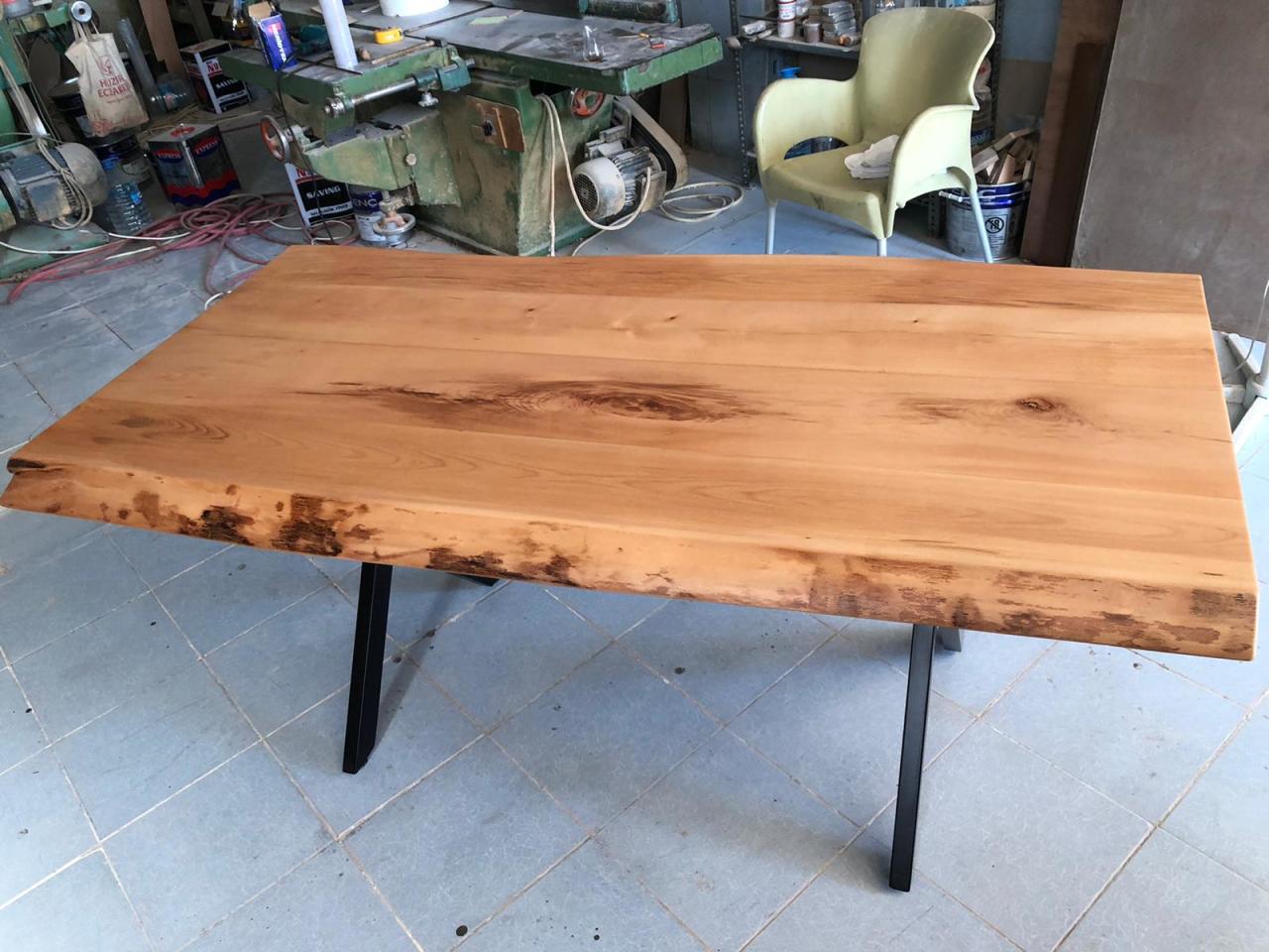 Kayın Ağacı Kütük Masa-150x90.cm
