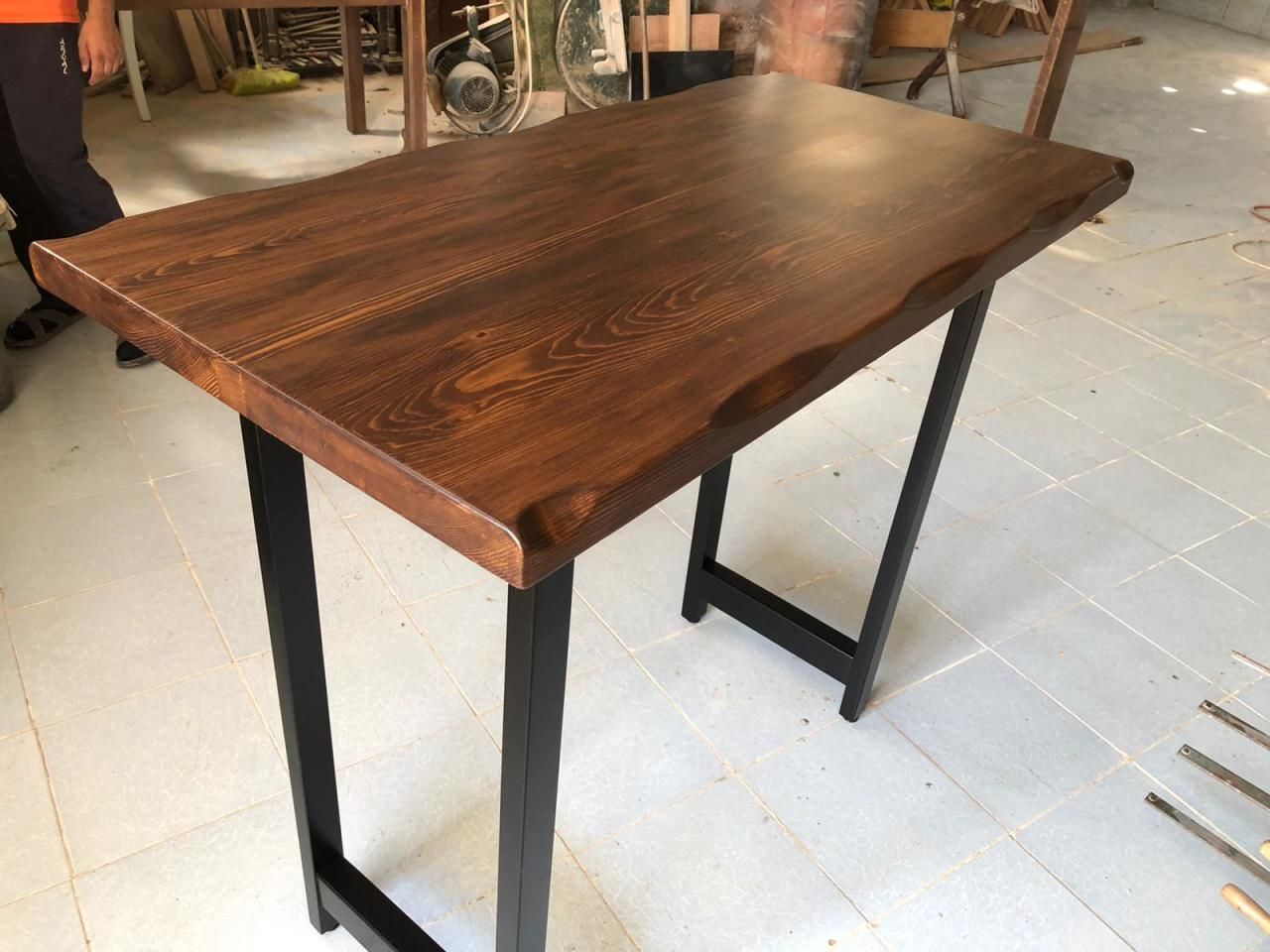 Ceviz Kütük Bar Masası 70x140