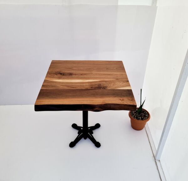 Doğal Ceviz Ağacı Kütük Cafe Masası 60x60.cm