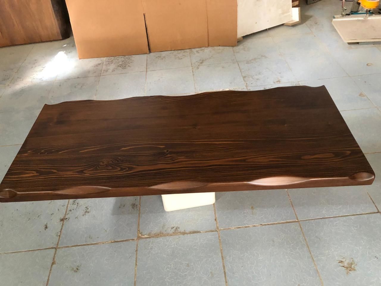 Kütük Ağaç Ceviz Masa Üstü Tablası 60x120