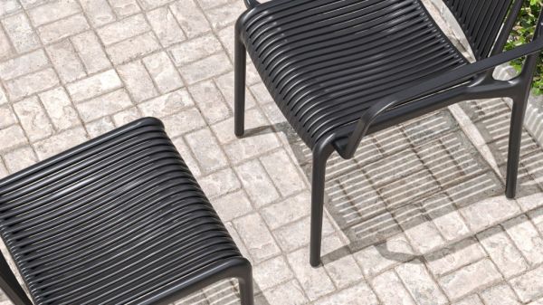 Siyah Vizon Conpact Mutfak Masa Sandalye Takımı 120x77.cm