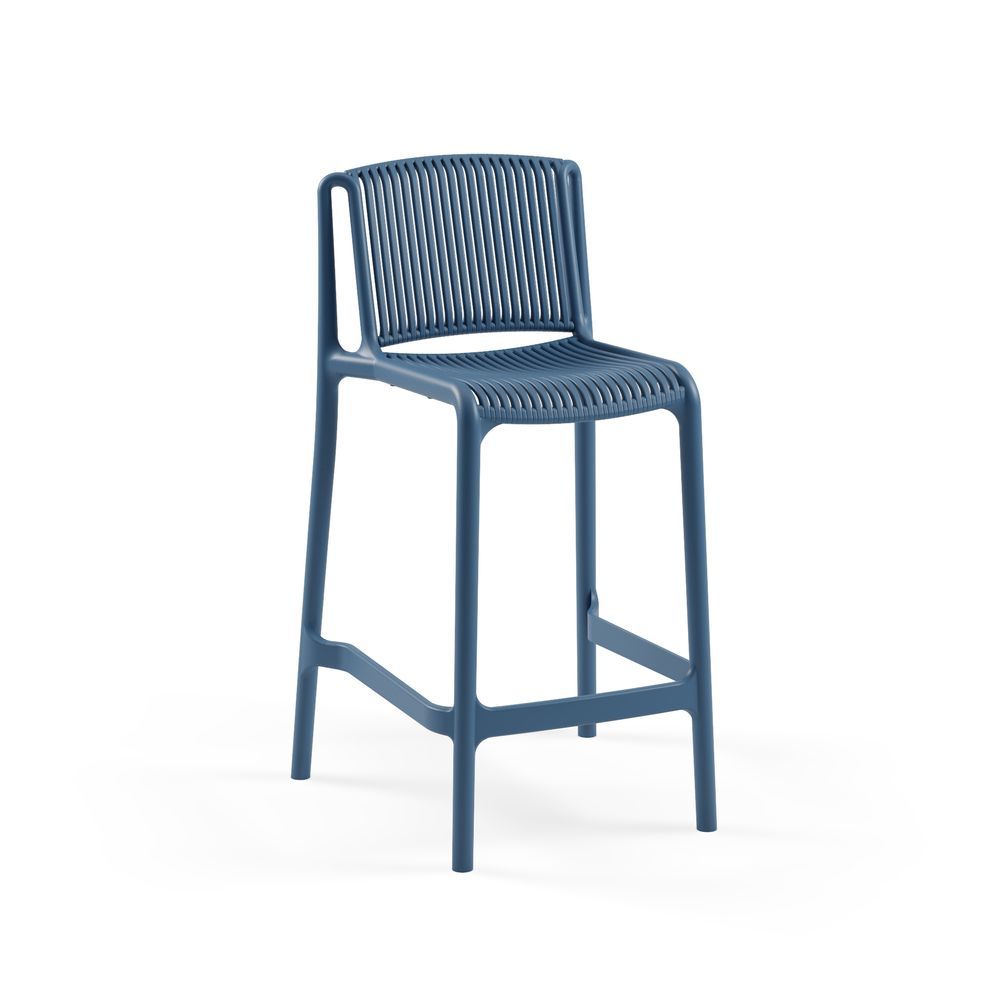 Saks Mavi Dış Mekan Bahçe Bar Sandalyesi Fiyatı Modelleri Ölçüleri 65.cm