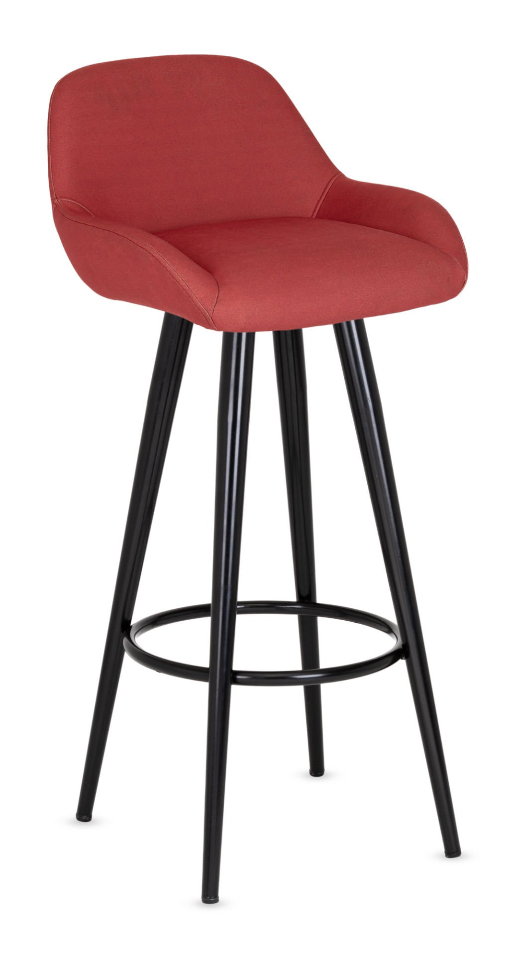 Rotus Mutfak Bar Sandalyesi - Şık ve Ergonomik, Siyah Metal Karkas ve Ahşap Ayaklı, Ücretsiz Kargo