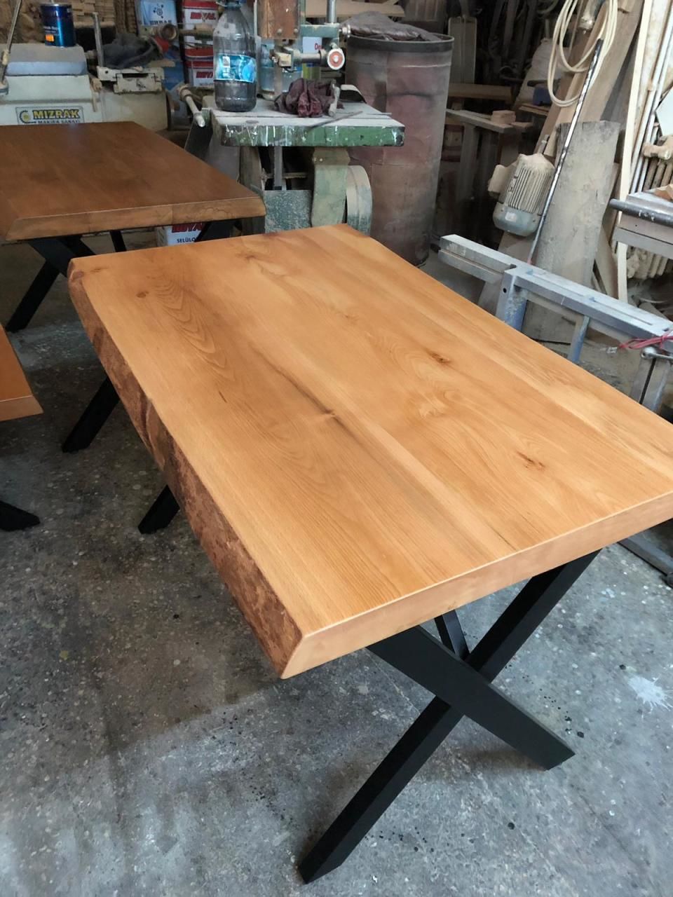 Doğal Ağaç Kütük Cafe Masası İmalatı 75x110