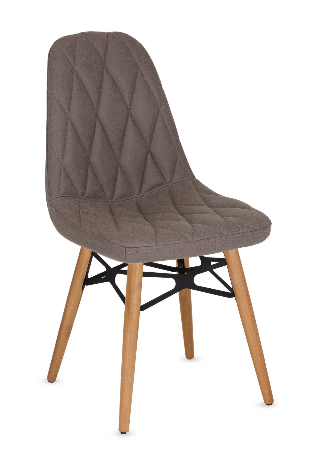 Pera Kahverengi Kumaş Salon Sandalyesi – Ergonomik, Şık ve Dayanıklı, Kayın Ağacı Ayaklı, Ücretsiz Kargo