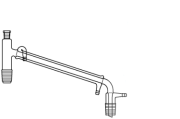 Cam Teknik LG012.14.1416 Distilasyon Köprüsü, Termometre girişli, Soğutuculu, Vakum çıkışlı Dişi NS: 14,5/23 - Erkek NS: 14,5/23