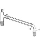 Cam Teknik LG012.14.1425 Distilasyon Köprüsü, Termometre girişli, Soğutuculu, Vakum çıkışlı Dişi NS: 14,5/23 - Erkek NS: 29/32