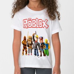 Roblox Tişört Çocuk Unisex Beyaz