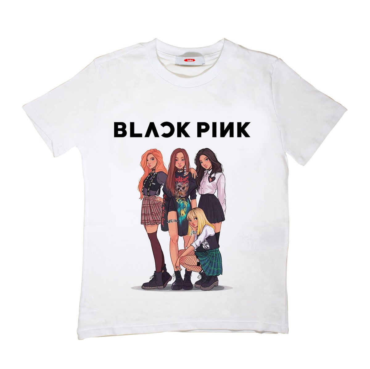 Blackpink Tişört Anime Çocuk Unisex Beyaz