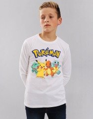 Pokemon Uzun Kollu Çocuk Tişört