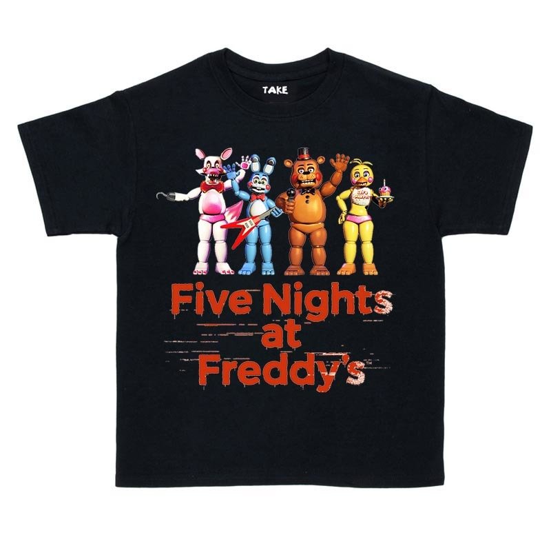 Five Nights at Freddys Çocuk Tişört Siyah FNAF