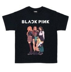 Blackpink Anime Çocuk Tişört Siyah Unisex