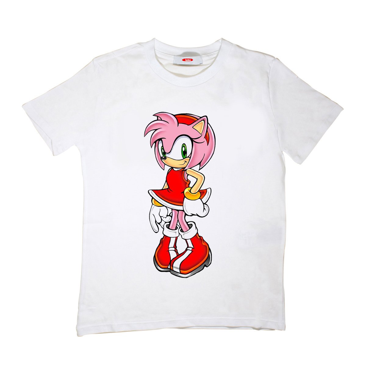 Sonic Amy Rose Çocuk Tişört Beyaz Unisex