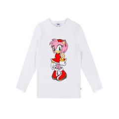 Sonic Amy Rose Uzun Kol Çocuk Tişört Beyaz Unisex