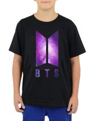 BTS Galaxy Çocuk Tişört Siyah Unisex