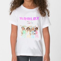 Roblox Girl Çocuk Tişört Beyaz Unisex