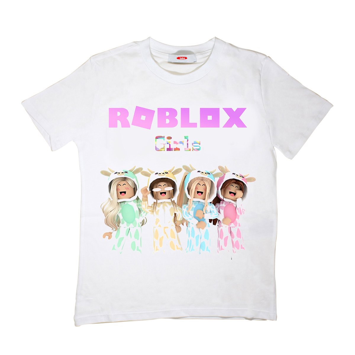 Roblox Girl Çocuk Tişört Beyaz Unisex