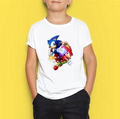 Sonic Çocuk Tişört Beyaz Unisex