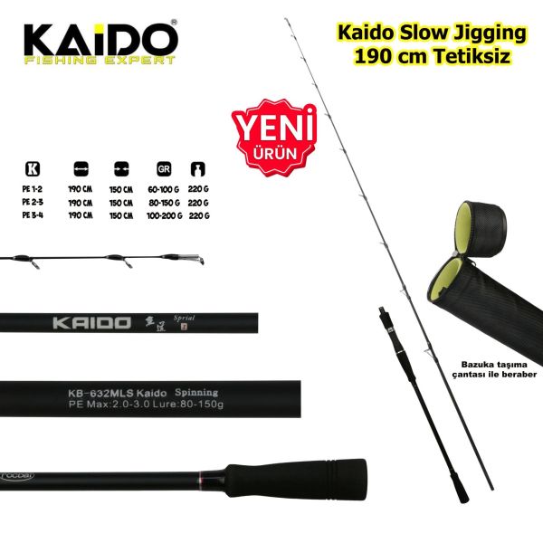 Kaido Slow Jig Kamışı 190 cm Tetiksiz PE 3-4 TETİKLİ