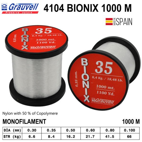Grauvell Bionix 1000m Monofilament Misina