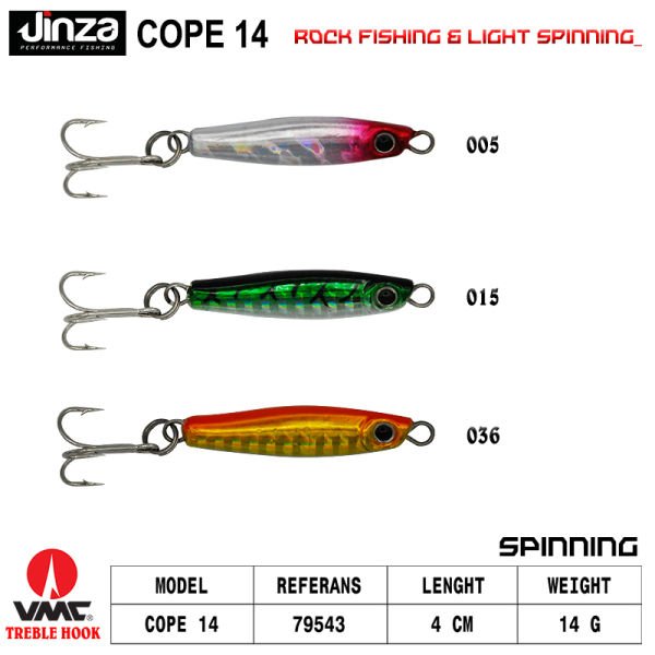 Jinza Cope 14 gr Baby Jig 40 mm