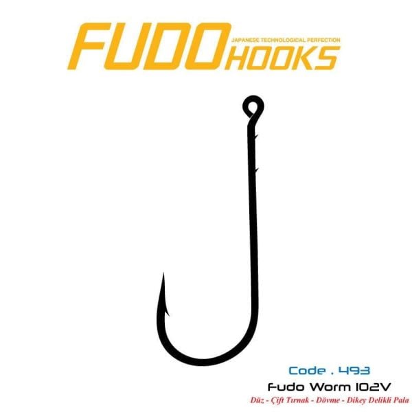 Fudo 4931 Worm 102V Black Nikel İğne 3/0