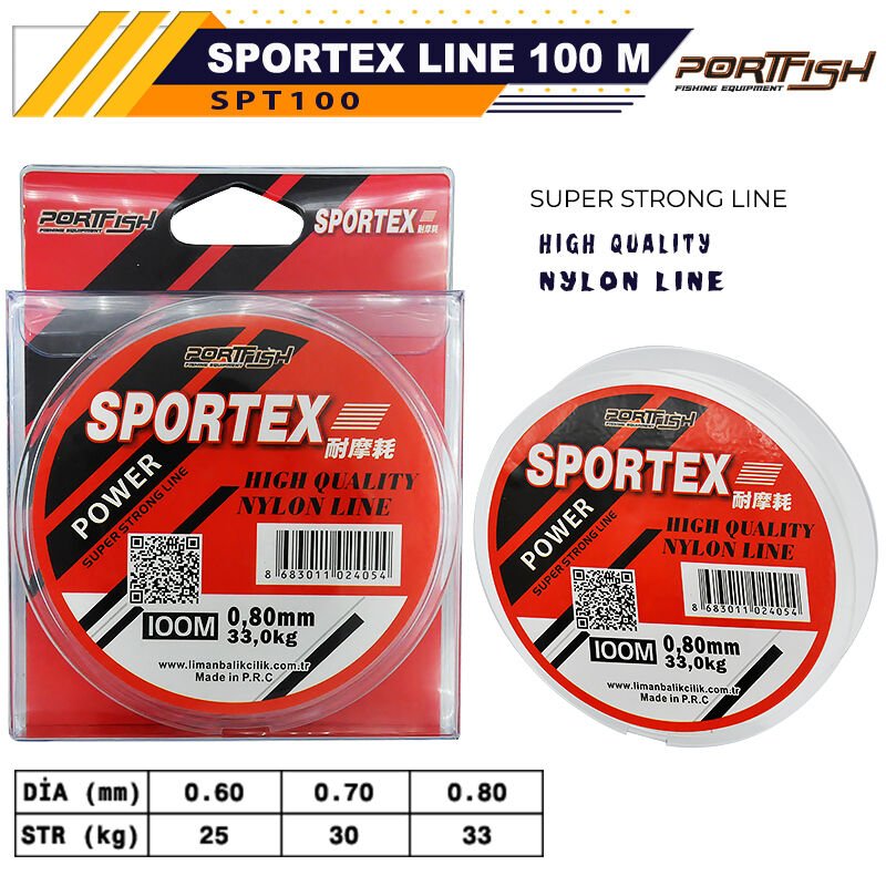 Portfish Sportex Misina Pakette 100mt