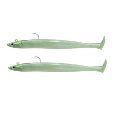 Fiiish Crazy Paddle Tail CPT120 CPT6001 x2 Combo 15gr Pearl Green Silikon Yem