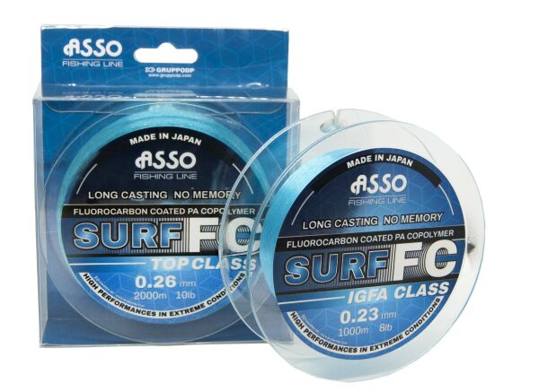 Asso Surf FC COATED Copolymer 1.000mt Long Casting No Memory Blue
