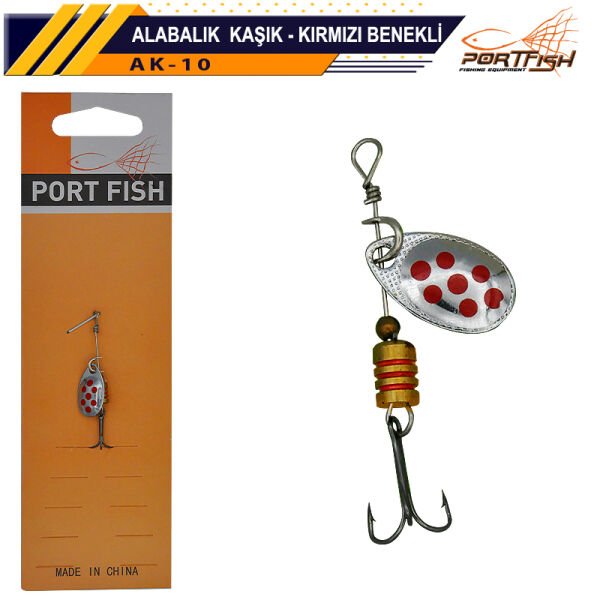 Portfish Alabalık Kaşığı Kırmızı Benekli