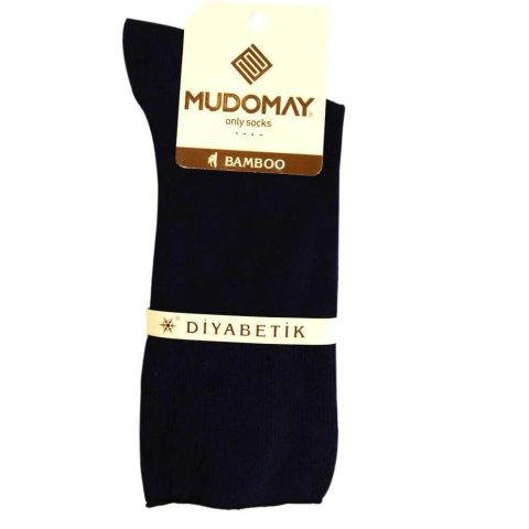 MUDOMAY Modal&Corespun Diabetik Erkek Çorabı 46001 Siyah