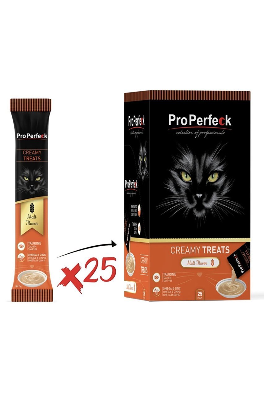 Pro Perfeck Krema Malt Sıvı Kedi Ödülü 15 Gr X 25 Adet