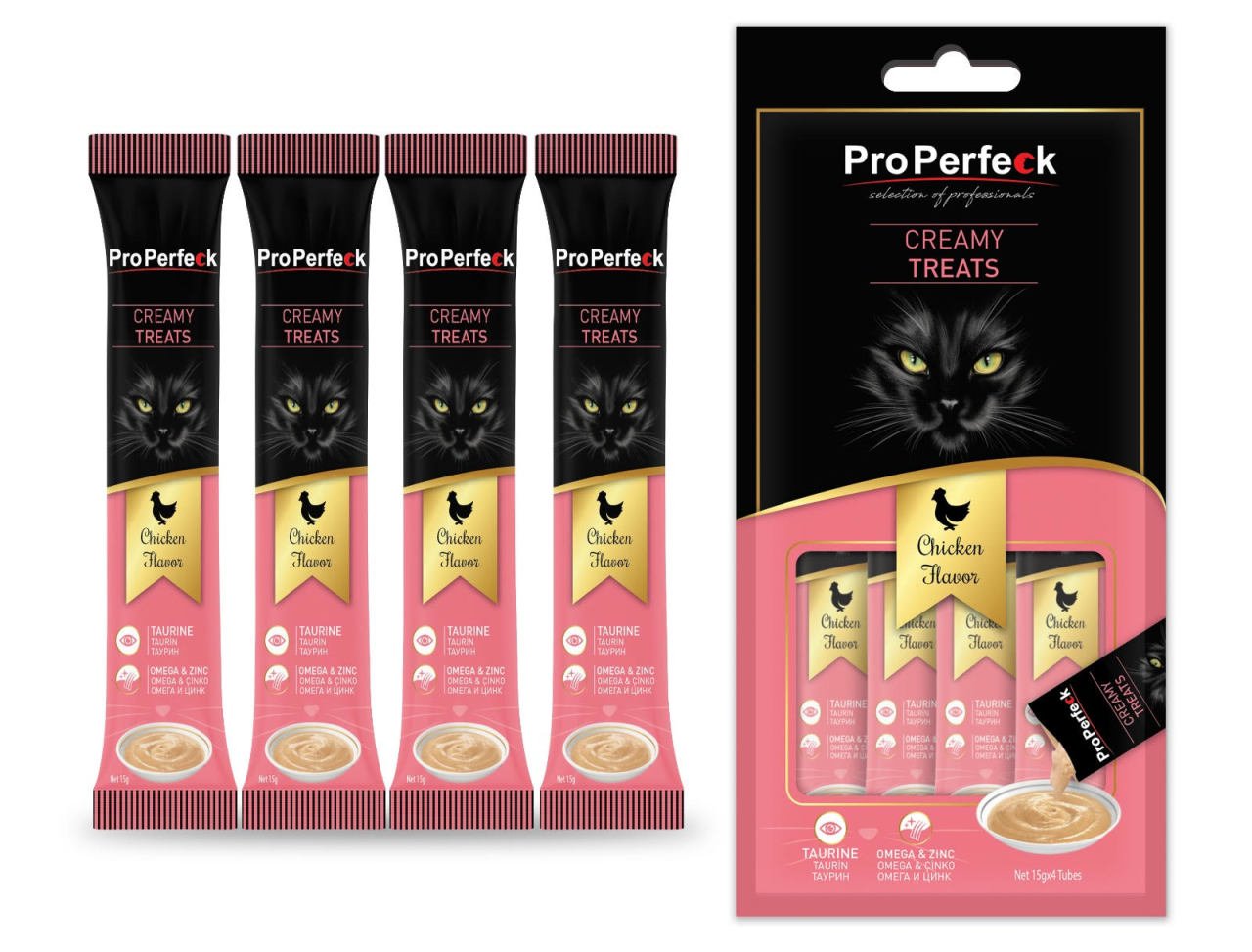 Pro Perfeck Tavuklu Krema Kedi Ödülü 4x15 gr 12 ADET