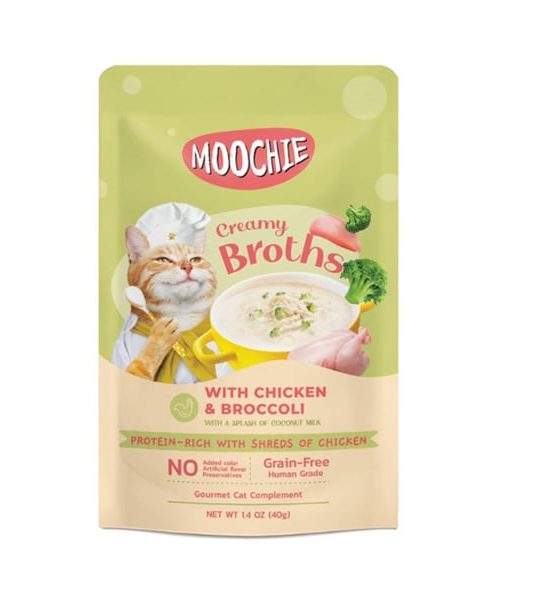 Moochie Çorba Kedi Ödülü Tavuk-Brokoli 40 Gr