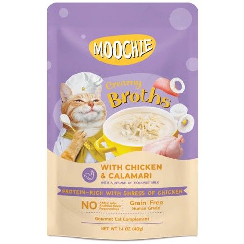Moochie Çorba Kedi Ödülü Tavuk-Kalamar 40 Gr