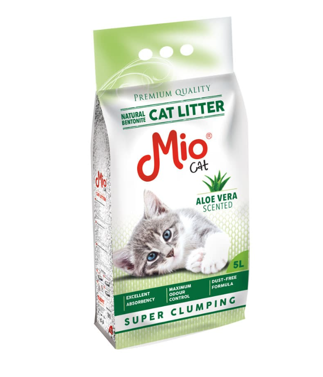 Mio Aloe Vera Kalın Bentonit Kedi Kumu 5 Lt