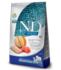 ND Ocean Somon ve Morina Balıklı Kavunlu Büyük ve Orta Irk Yetişkin Köpek Maması 2,5 Kg