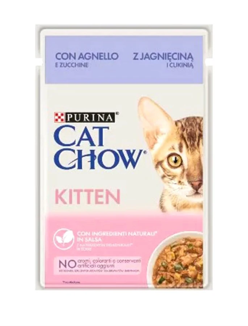 Purina Cat Chow Kitten Yavru Kuzu Etli Yaş Kedi Maması 85gr 26 Adet